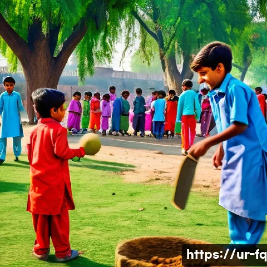 AI와 자동화의 긍정적 영향력 - **Prompt:** A sunny park scene in Lahore, Pakistan. A group of children, ages 6-10, are happily play...