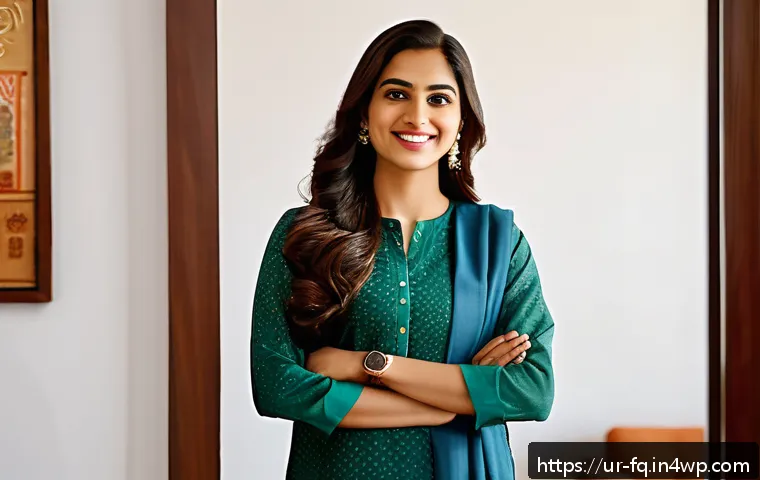 직업 변화에 따른 심리적 준비 방법 - A confident young South Asian professional woman in modest office attire, standing in front of a mir...